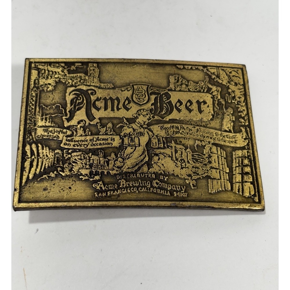 Acme Beer Brewing Company Collectors Belt Buckle San Fransisco California